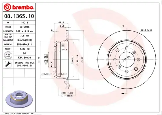 BREMBO 08.1365.10