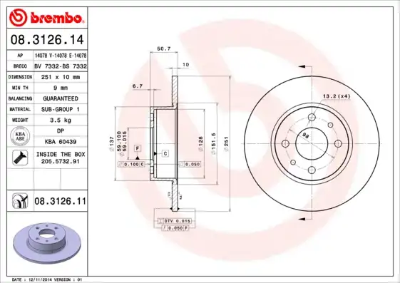 BREMBO 08.3126.11