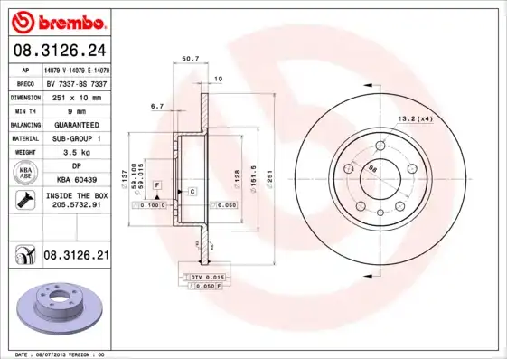 BREMBO 08.3126.21