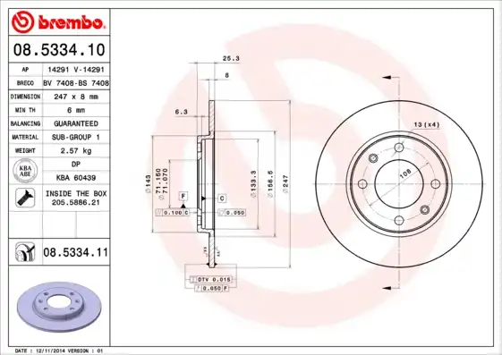 BREMBO 08.5334.11