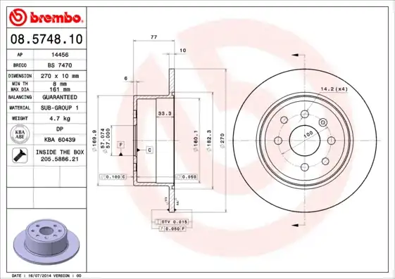 BREMBO 08.5748.10