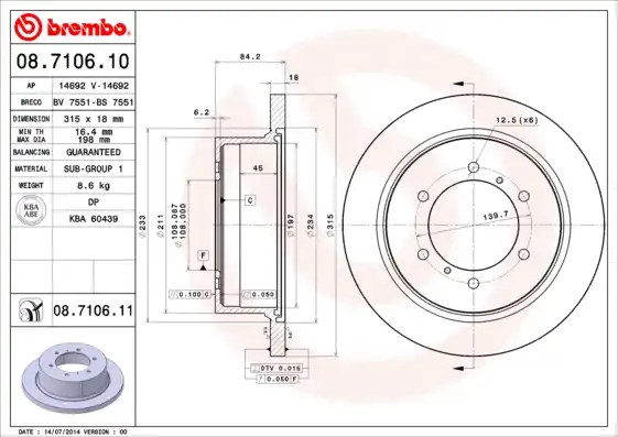 BREMBO 08.7106.11