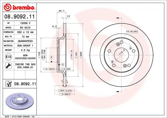 BREMBO 08.9092.11