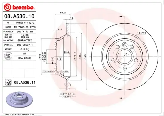 BREMBO 08.A536.11