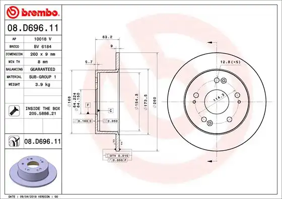 BREMBO 08.D696.11