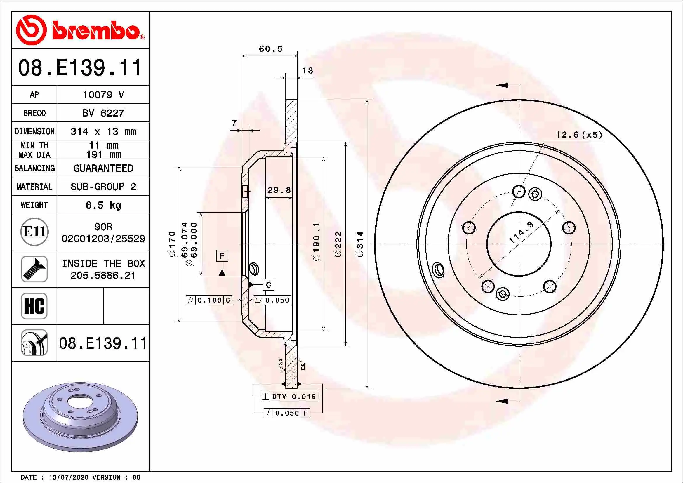 BREMBO 08.E139.11