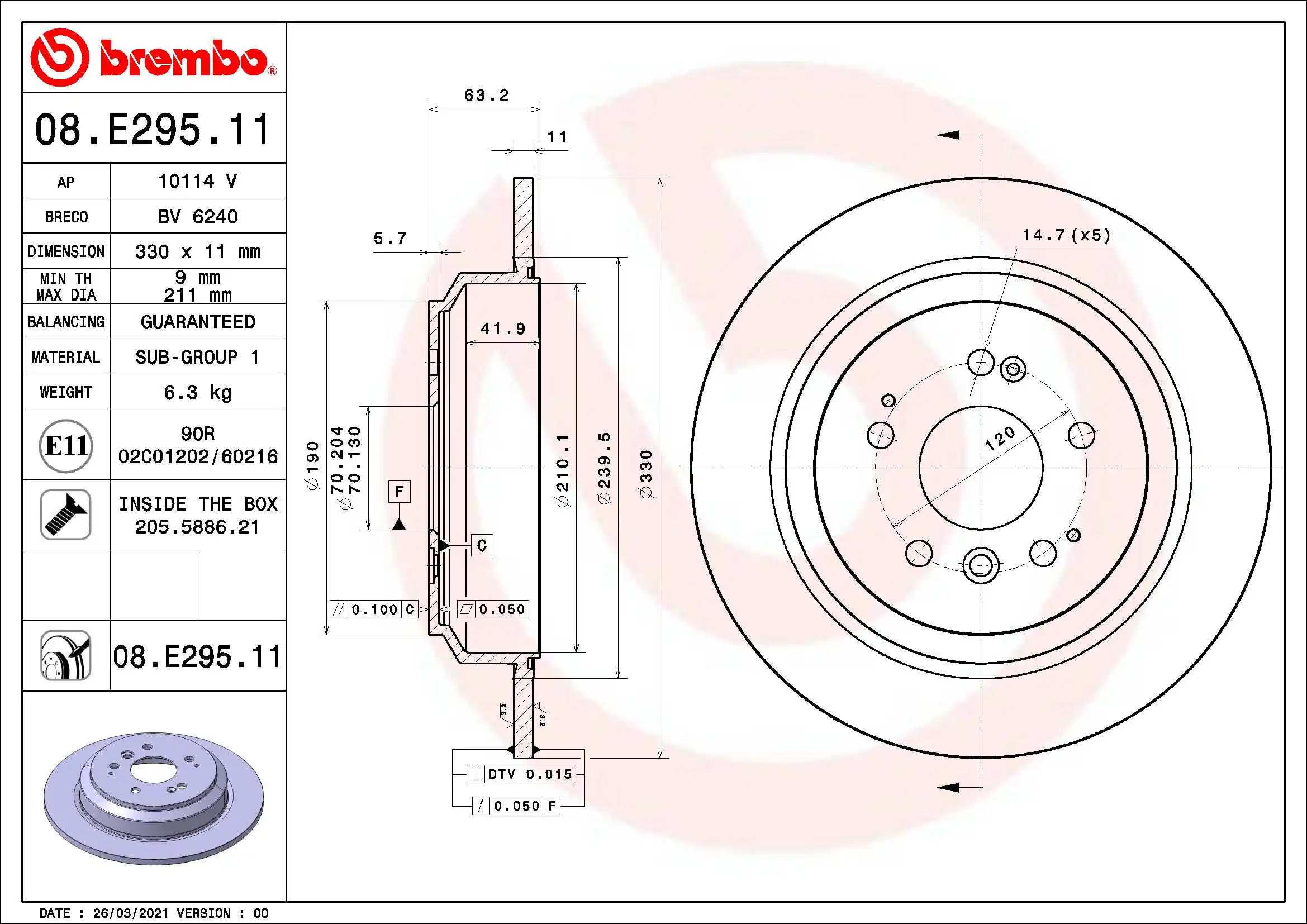 BREMBO 08.E295.11