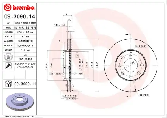 BREMBO 09.3090.11