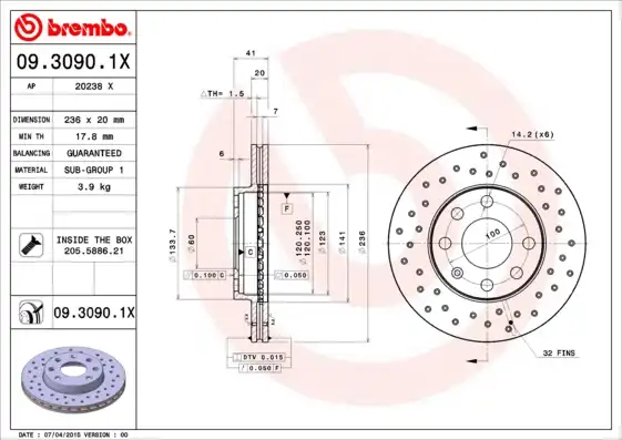 BREMBO 09.3090.1X