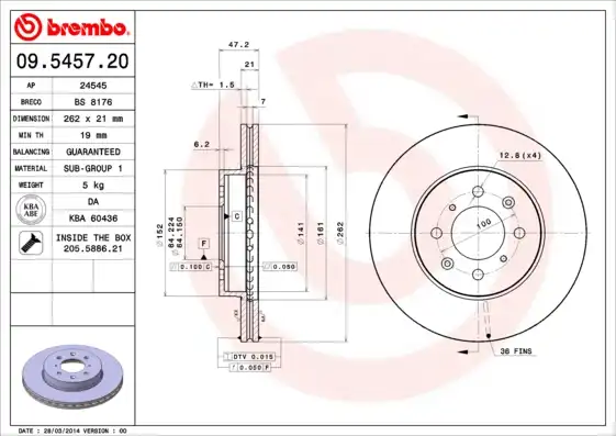 BREMBO 09.5457.20