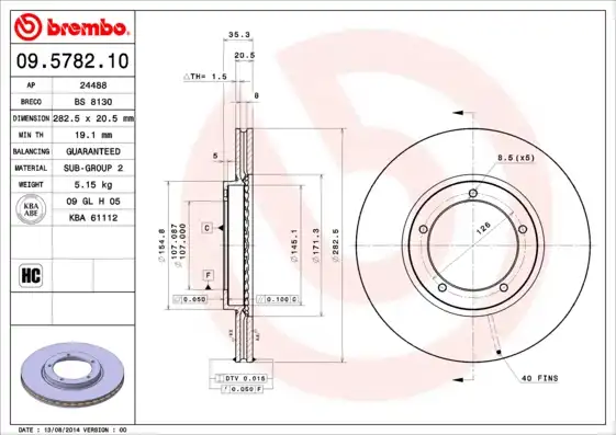 BREMBO 09.5782.10