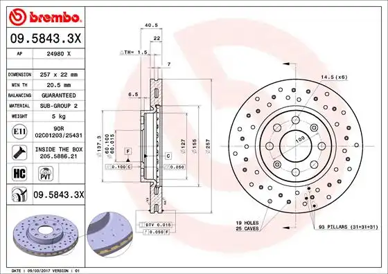 BREMBO 09.5843.3X