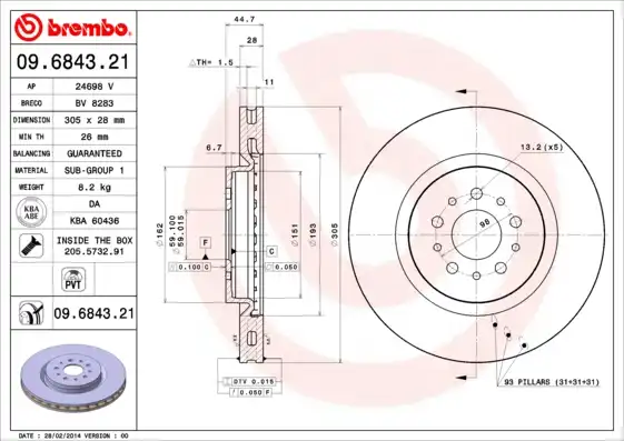 BREMBO 09.6843.21