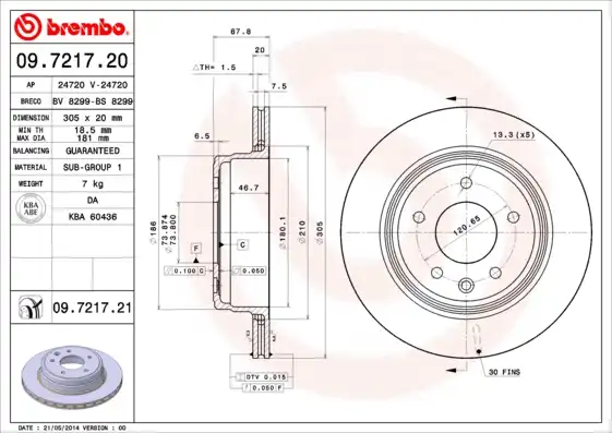 BREMBO 09.7217.21