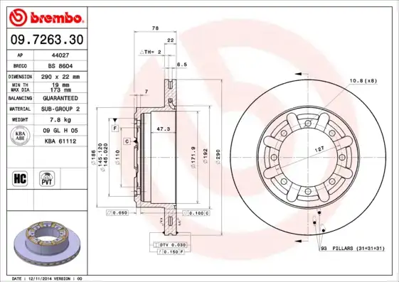 BREMBO 09.7263.30