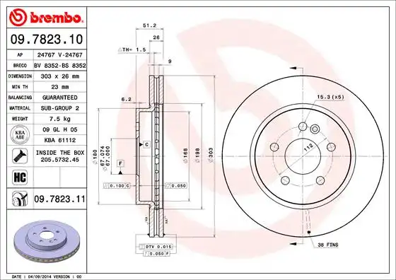 BREMBO 09.7823.10