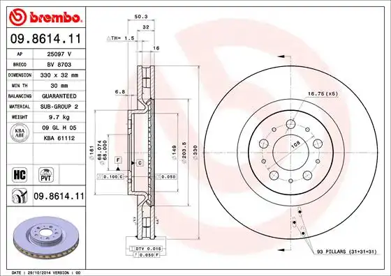 BREMBO 09.8614.11