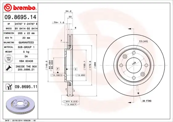 BREMBO 09.8695.11