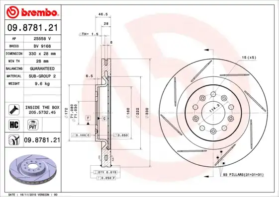 BREMBO 09.8781.21