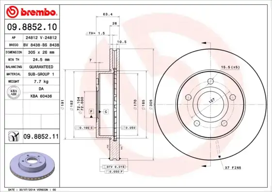 BREMBO 09.8852.11