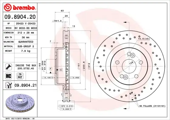 BREMBO 09.8904.21