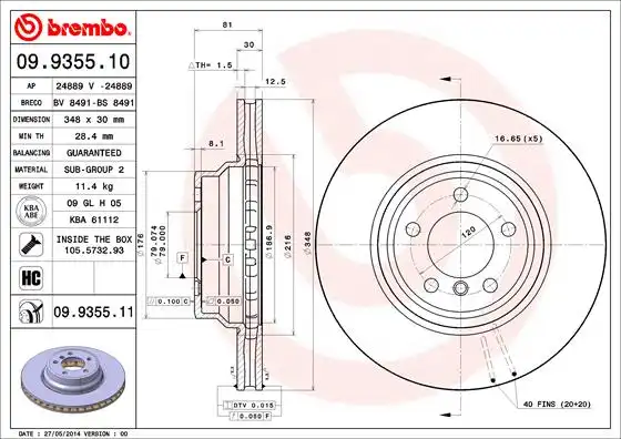 BREMBO 09.9355.11