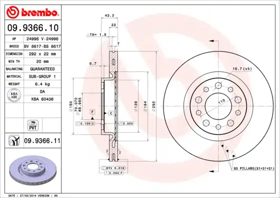 BREMBO 09.9366.11