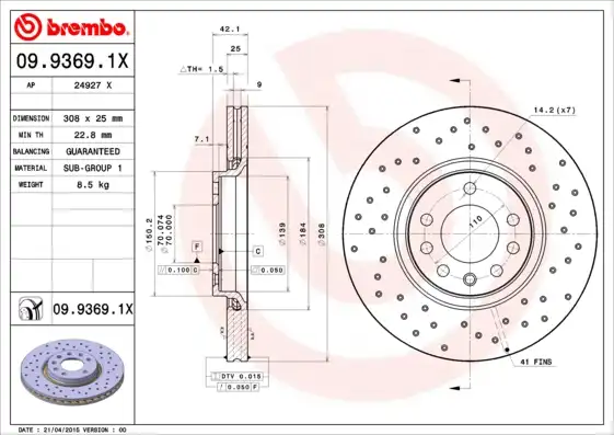 BREMBO 09.9369.1X