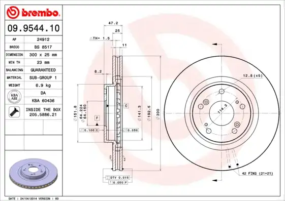 BREMBO 09.9544.11