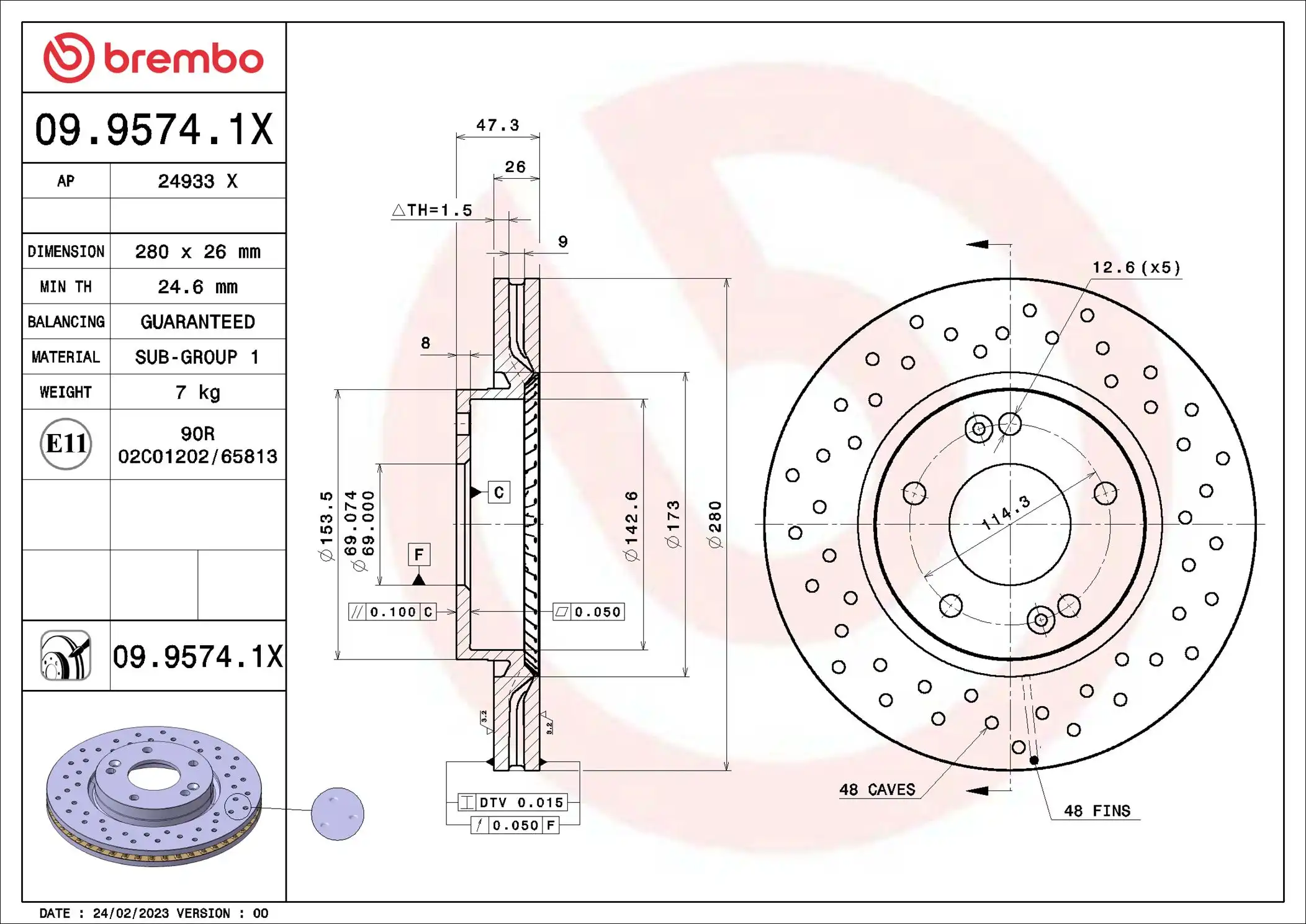 BREMBO 09.9574.1X