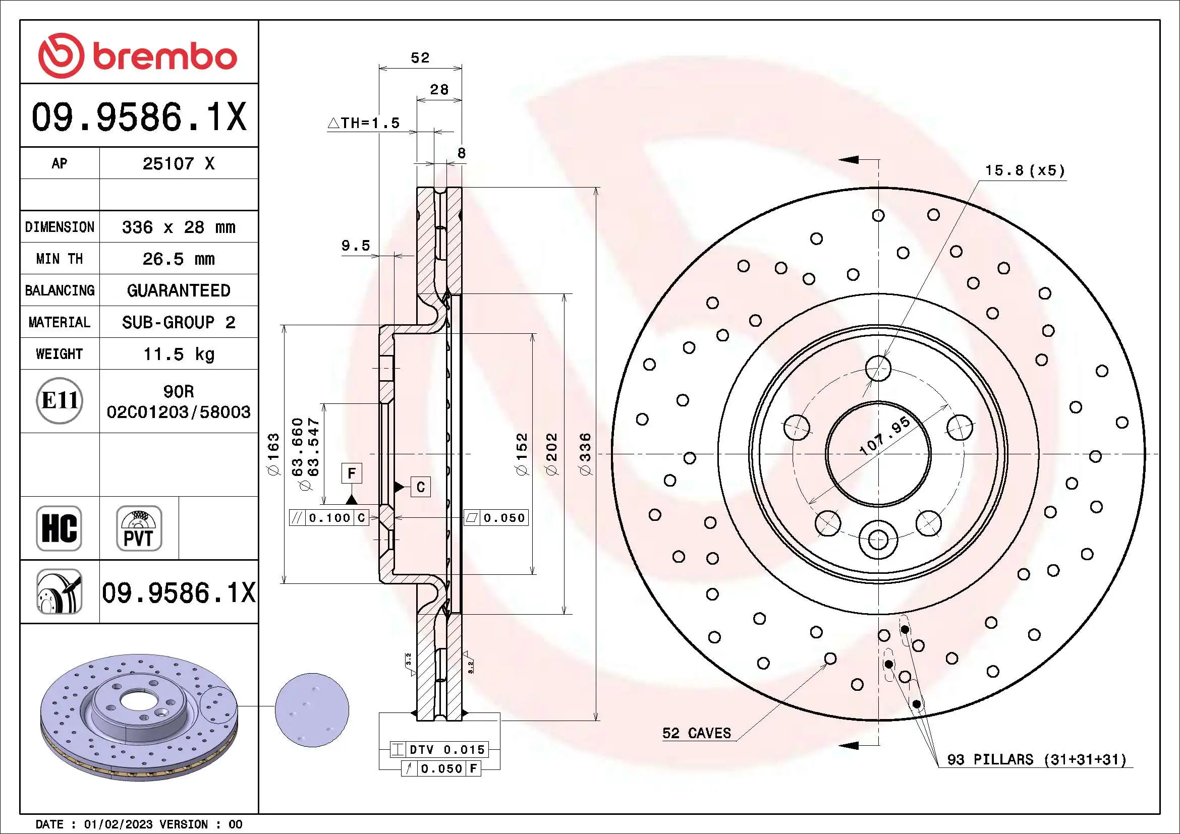 BREMBO 09.9586.1X