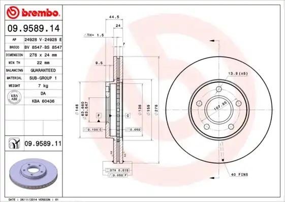 BREMBO 09.9589.11