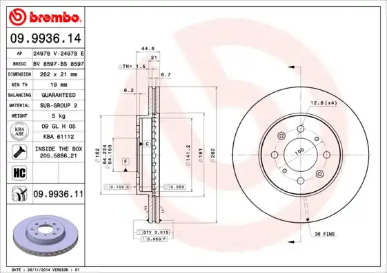 BREMBO 09.9936.11