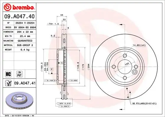 BREMBO 09.A047.41
