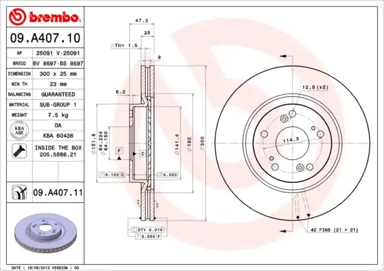 BREMBO 09.A407.11