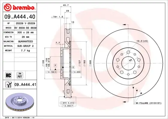 BREMBO 09.A444.41