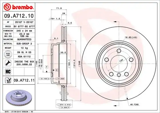 BREMBO 09.A712.11