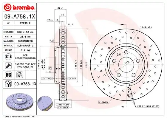 BREMBO 09.A758.1X