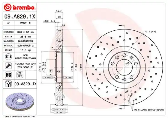 BREMBO 09.A829.1X