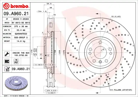 BREMBO 09.A960.21