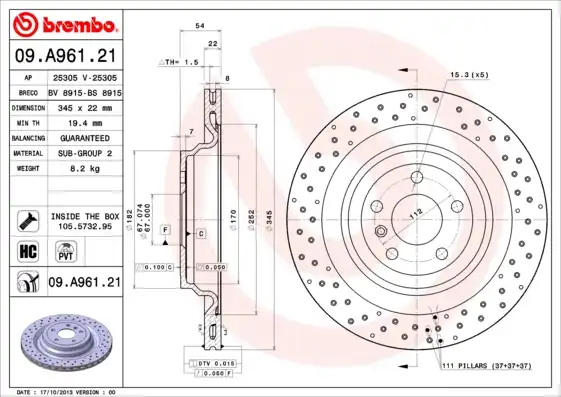 BREMBO 09.A961.21