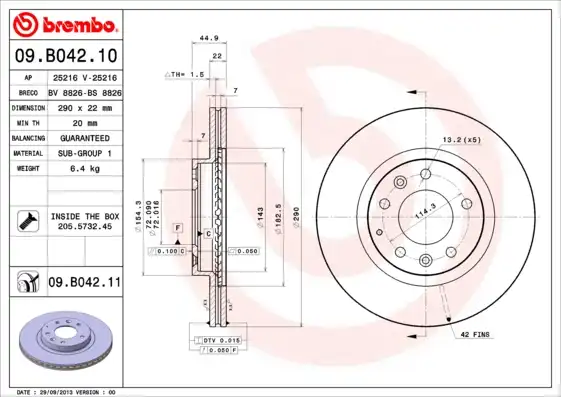 BREMBO 09.B042.11