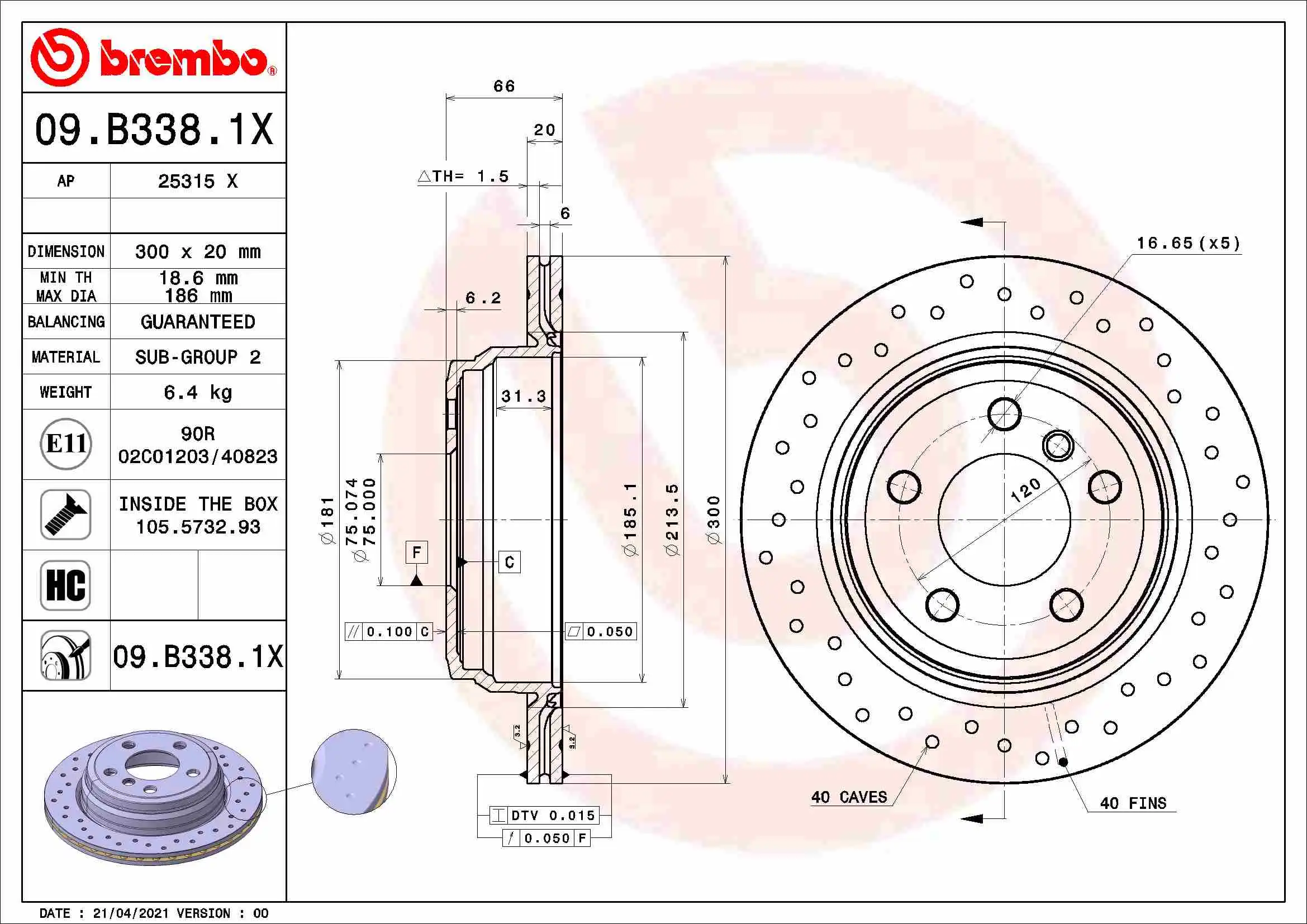 BREMBO 09.B338.1X