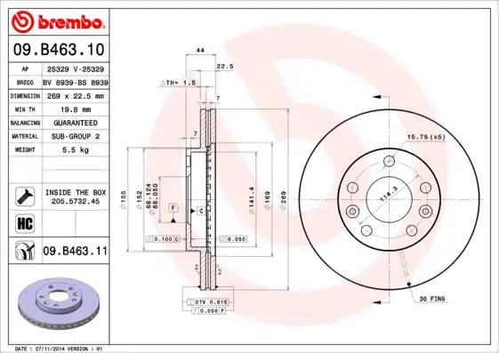 BREMBO 09.B463.11