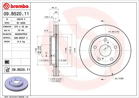 BREMBO 09.B520.11