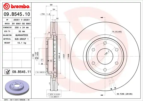 BREMBO 09.B545.11