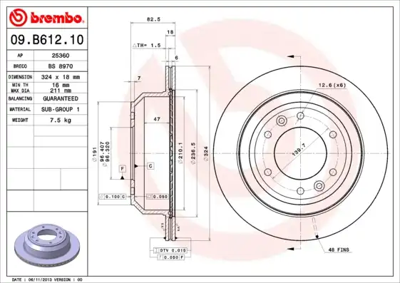 BREMBO 09.B612.10