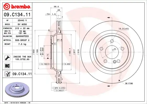BREMBO 09.C134.11