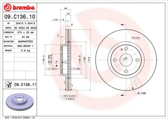 BREMBO 09.C136.11