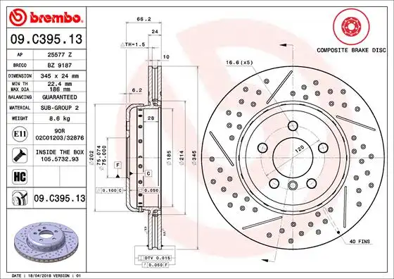 BREMBO 09.C395.13
